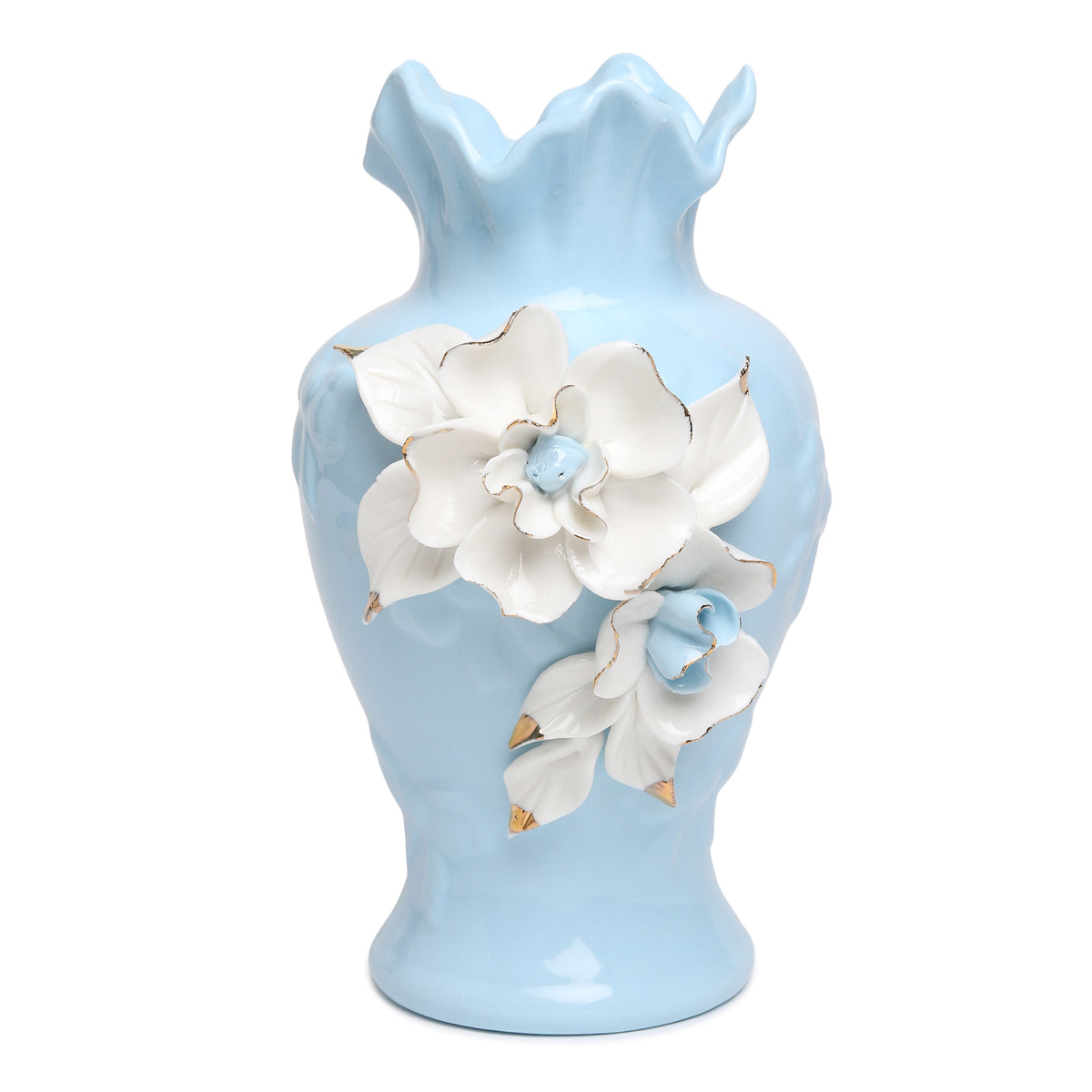 Elodie Fleur Blue Porcelain Vase