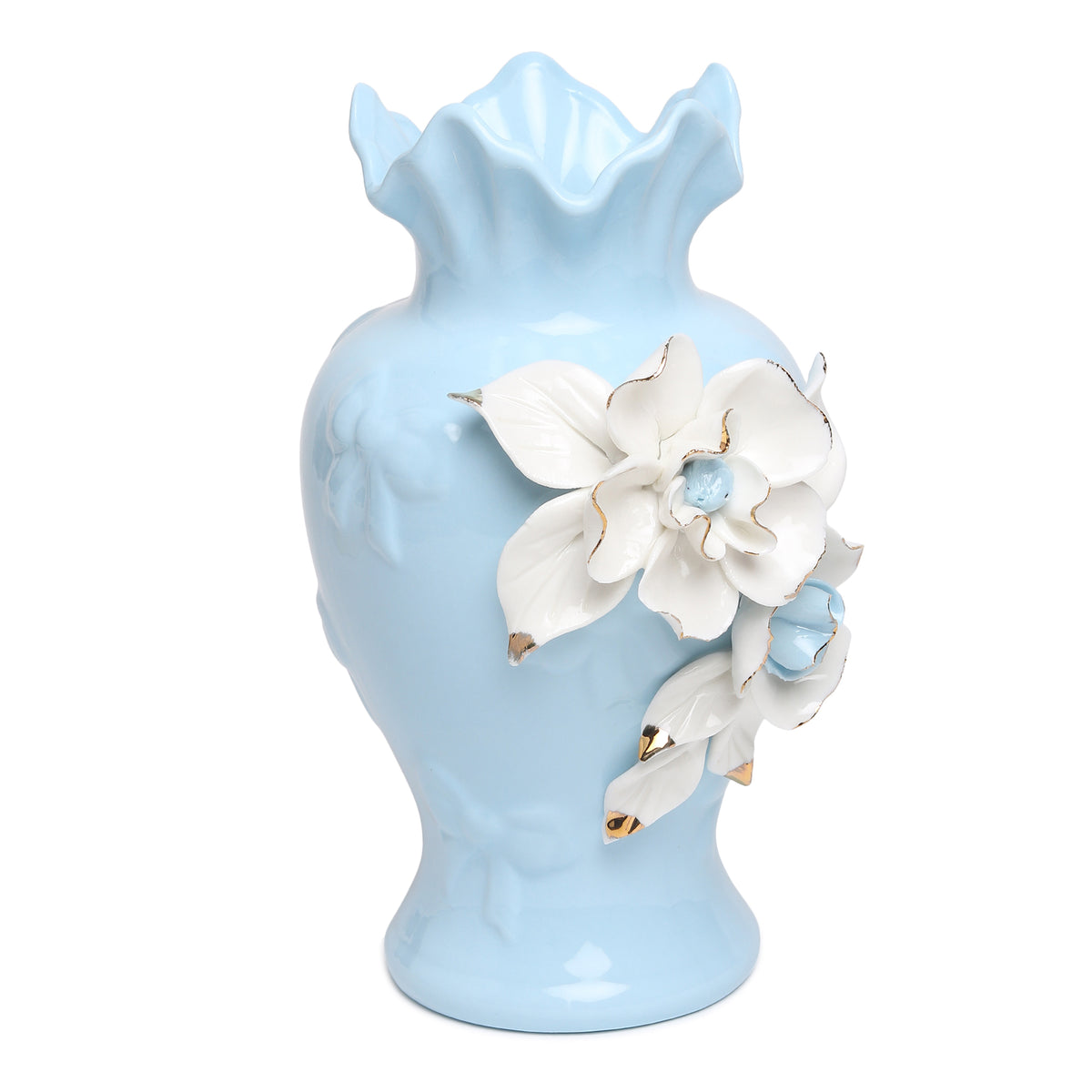 Elodie Fleur Blue Porcelain Vase