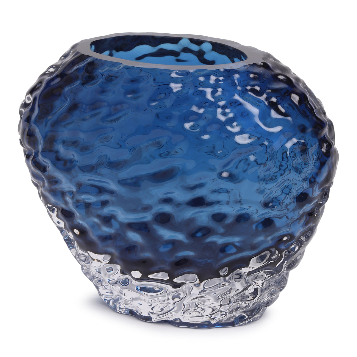 Torrent Blue Crystal Vase Short