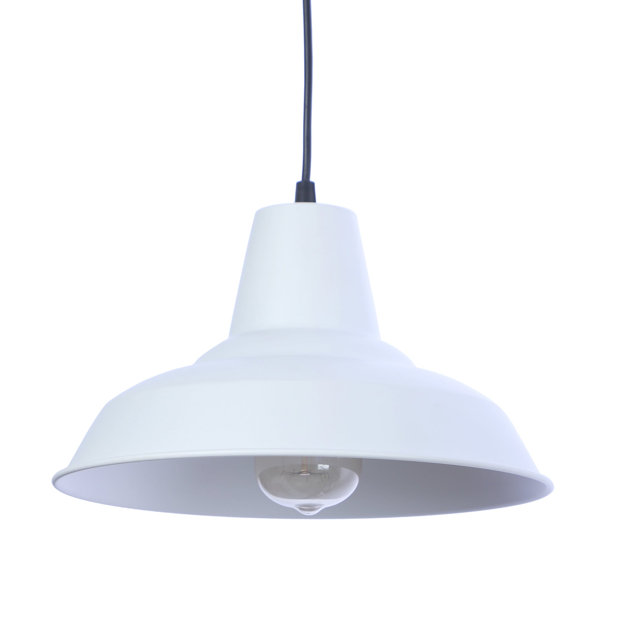 Opi Minimal Pastel White Metal Single Hanging Light by SS Lightings