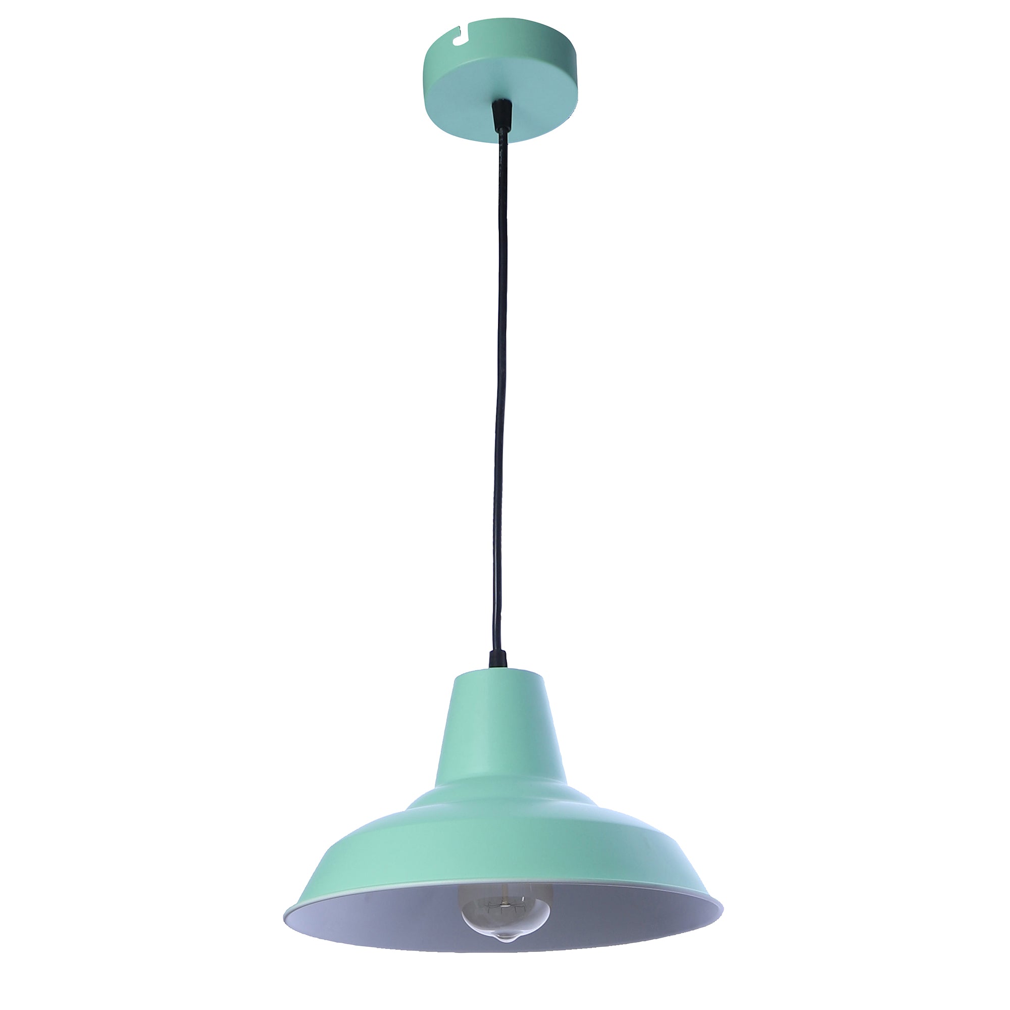 Opi Minimal Pastel Green Metal Single Hanging Light By Ss Lightings