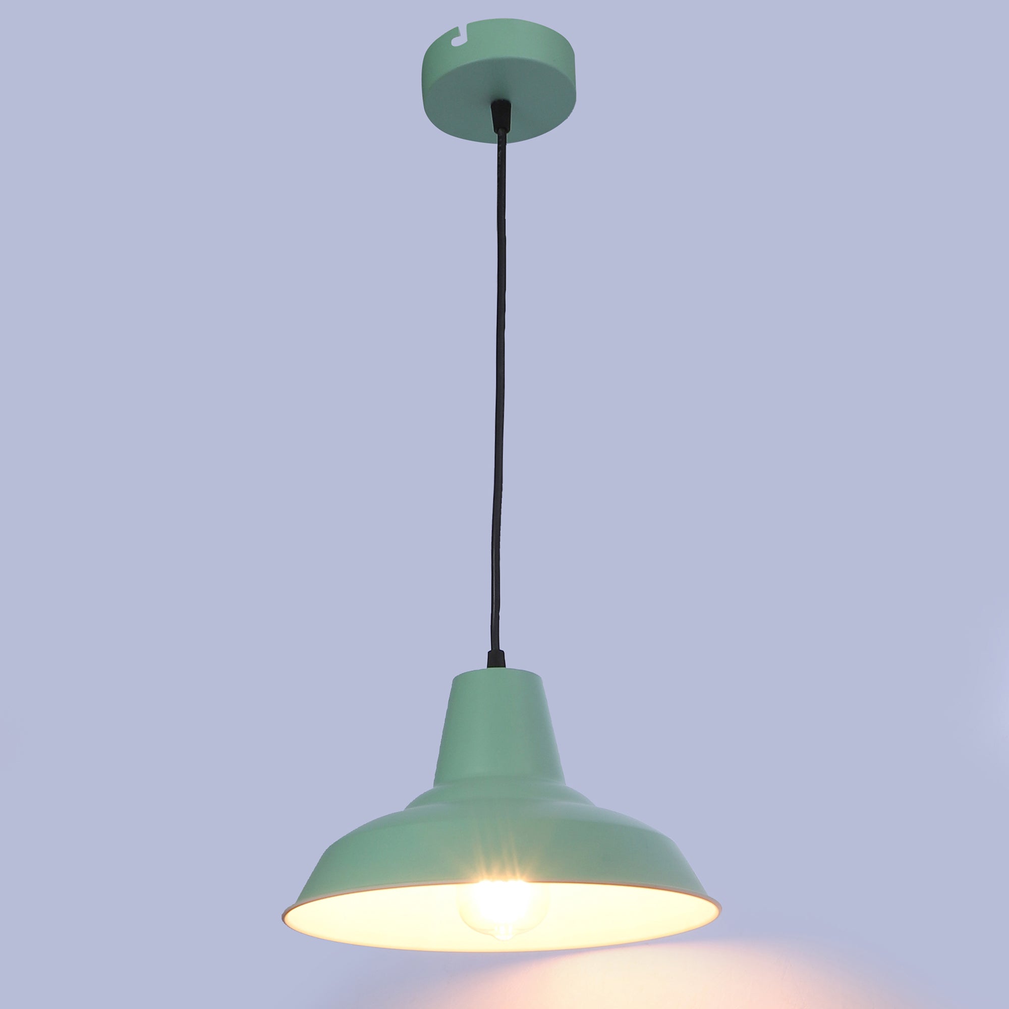 Opi Minimal Pastel Green Metal Single Hanging Light By Ss Lightings