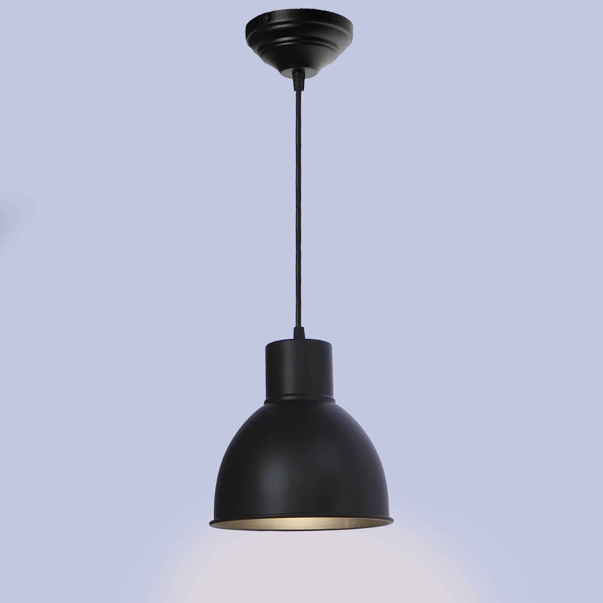 Opi Minimal Pastel Black Metal Single Hanging Light by SS Lightings