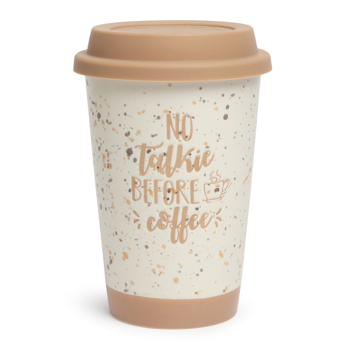 Coffee First Ceramic Mug Beige - Ouchcart