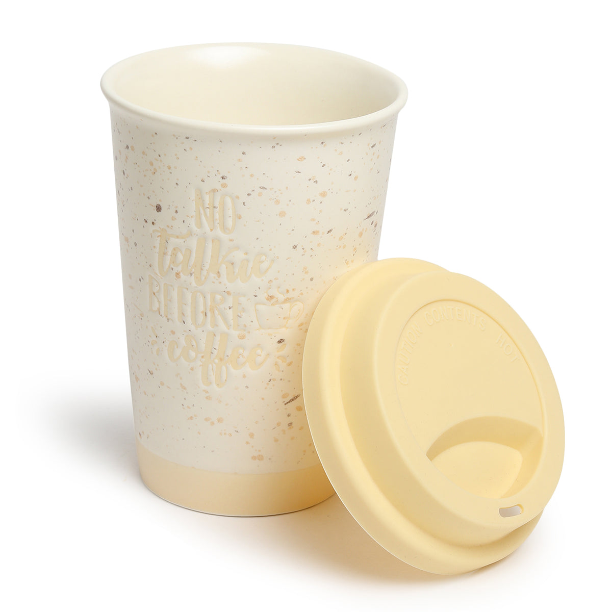 Coffee First Ceramic Mug yellow