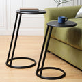 Slanted Nesting Tables by Décor de Maison in Raw Antique Gold Finish small size