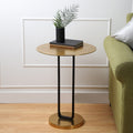 Irwin's Rectange Table by Décor de Maison in Gold top & base with Black Body