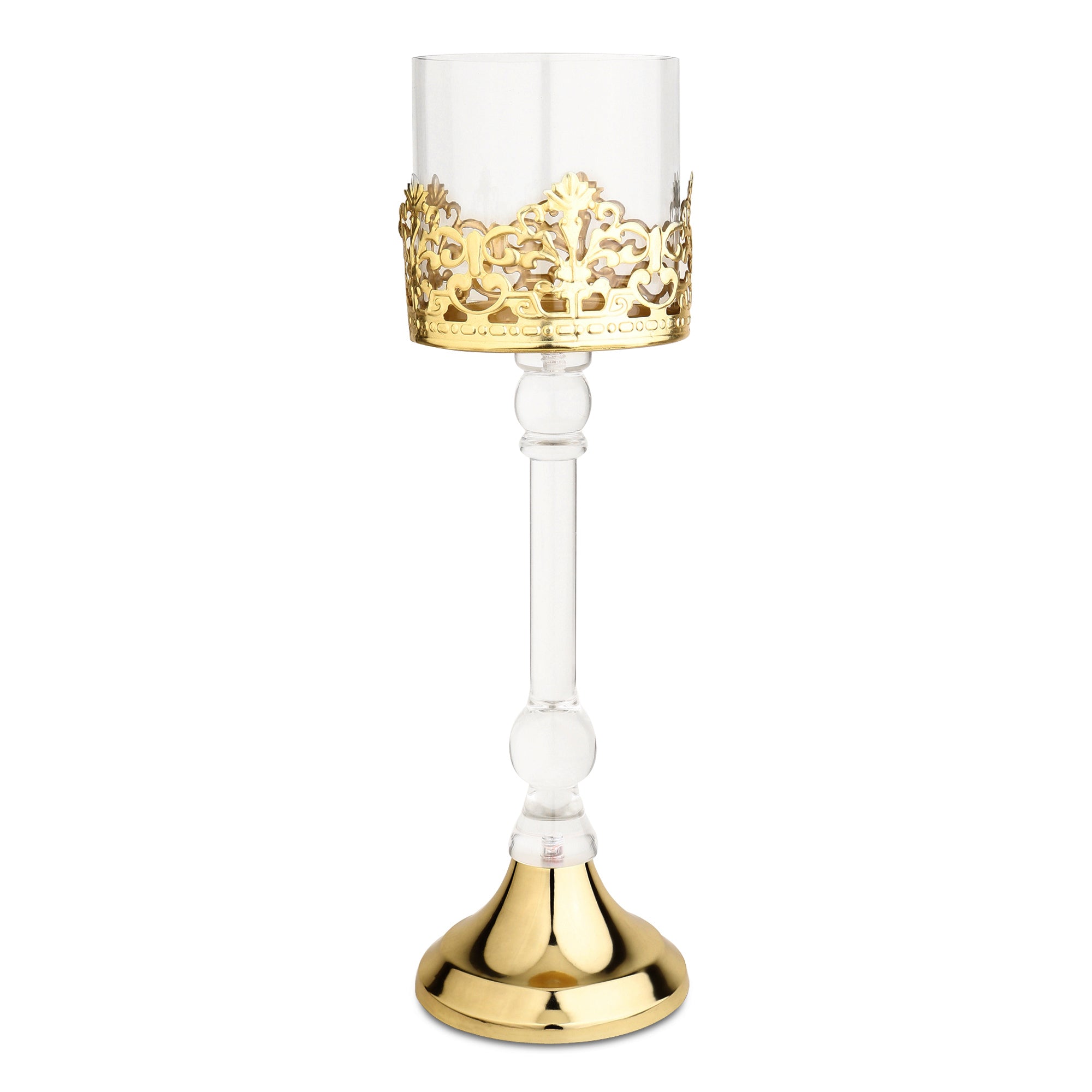 Aurum Crest Pillar Candle Holder Small - OUCHCART | Candle holder