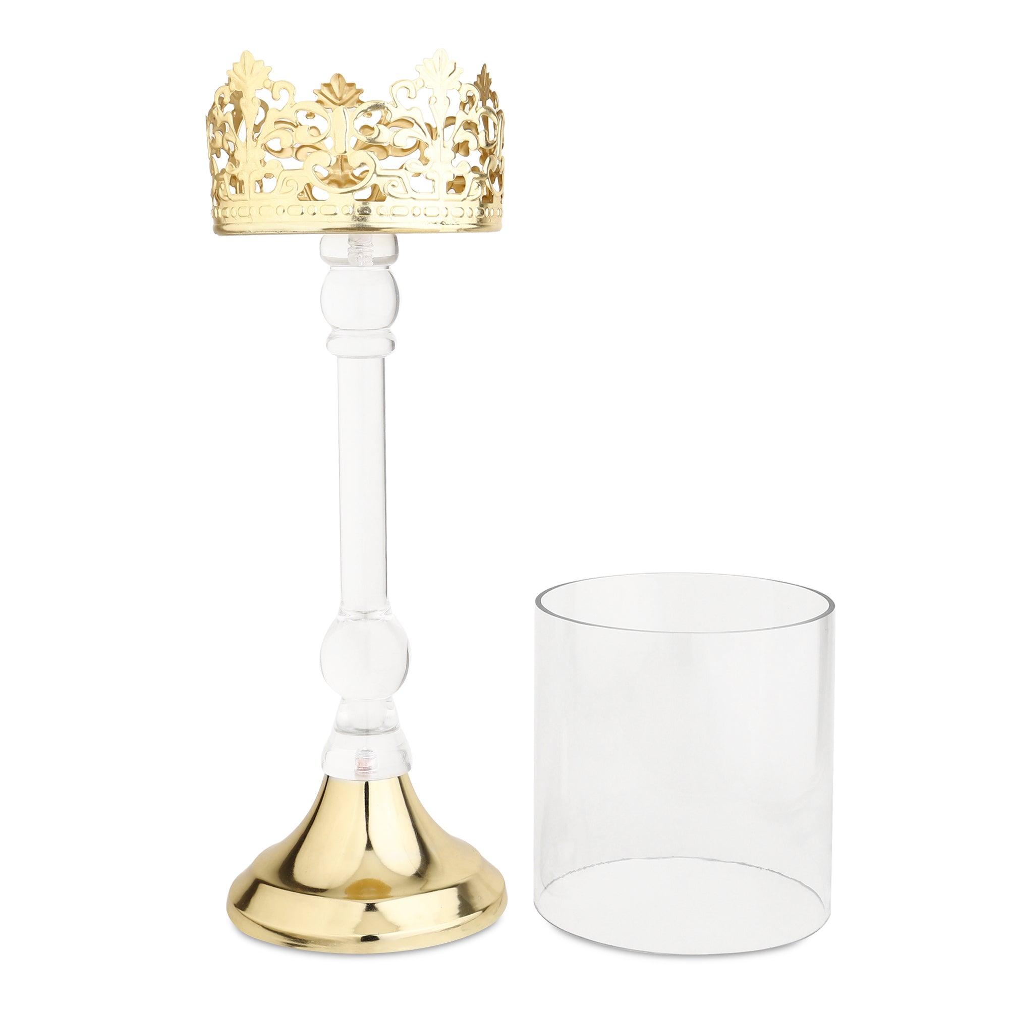 Aurum Crest Pillar Candle Holder Big - OUCHCART | Candle holder
