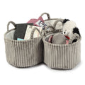 Cloud Weave Fabric Basket Soft Grey Set of 3