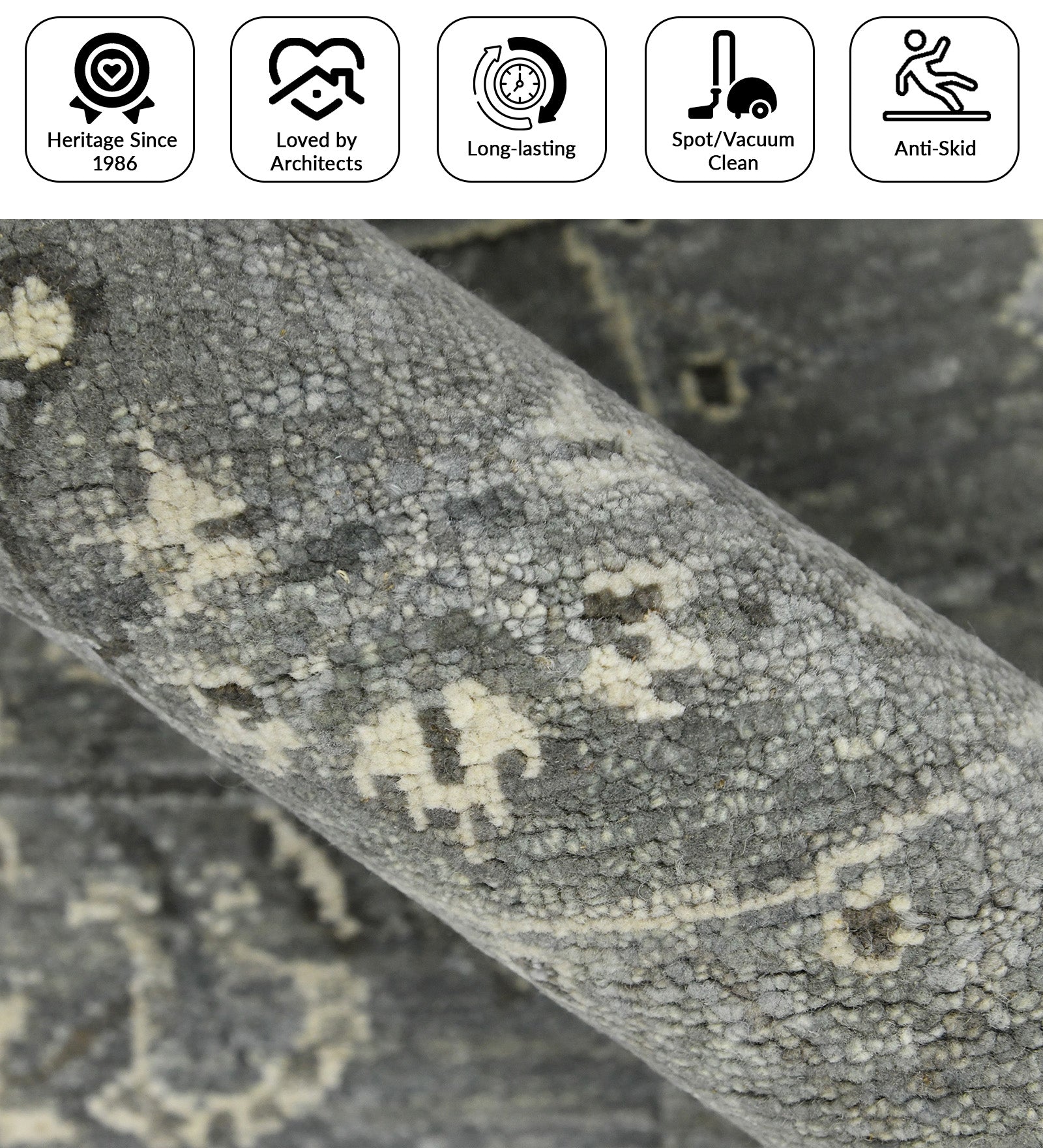 Nuit Arabe Traditional Pattern Hand Knotted  Rectangle Anti-Skid Designer Carpet, Area Rug For Bed Room, Living Room - 6'x9'