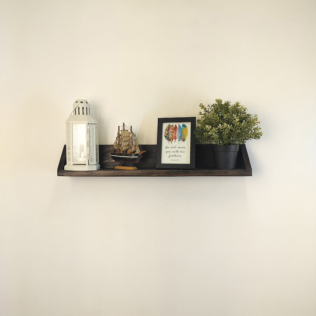Ivan Wooden Wall Shelf Organiser- OUCH CART | Wall shelf