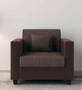 Fabric 1 Seater Sofa In Lama Brown Colour
