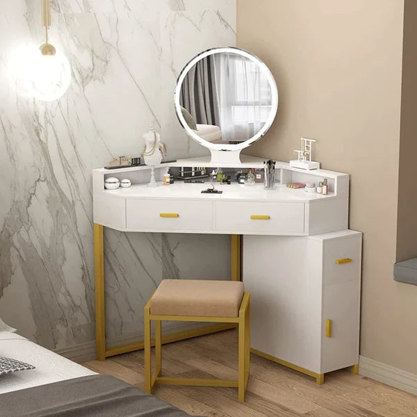 Cykron Drey Vanity dressing table design with mirror with stool