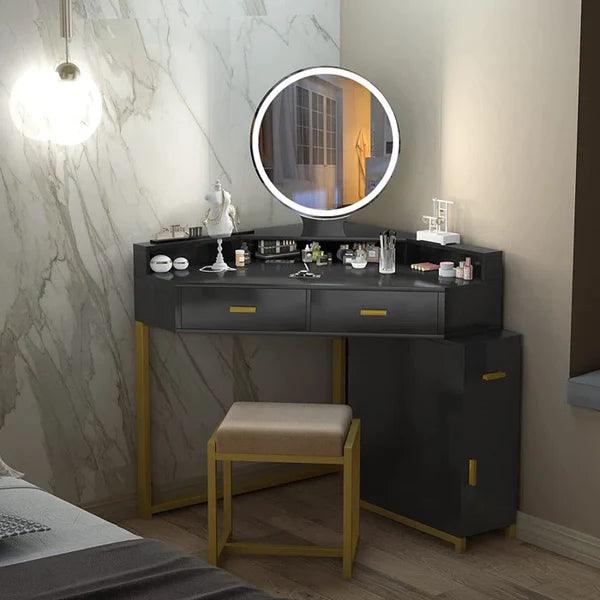 Cykron Drey Vanity dressing table design with mirror with stool