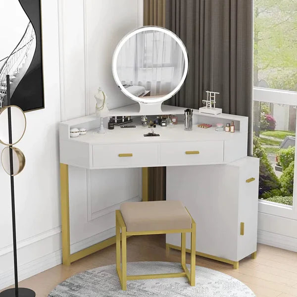 Cykron Drey Vanity dressing table design with mirror with stool