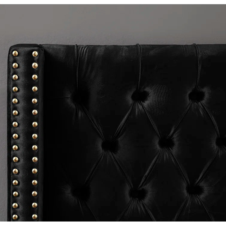 Joclynn Upholstered Wingback Bed