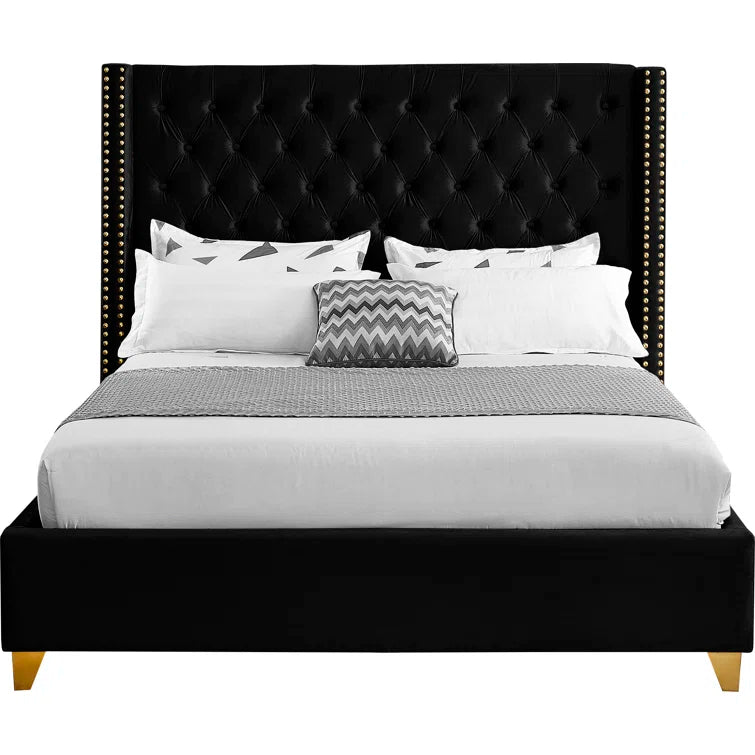 Joclynn Upholstered Wingback Bed