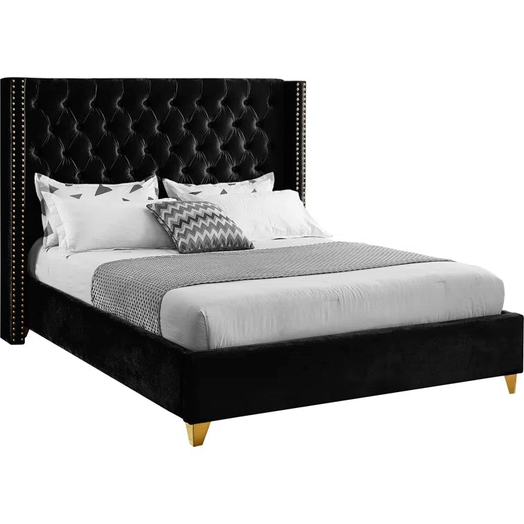 Joclynn Upholstered Wingback Bed