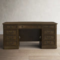 Ouch Cart Classic Executive Office Desk with Locking File Drawer