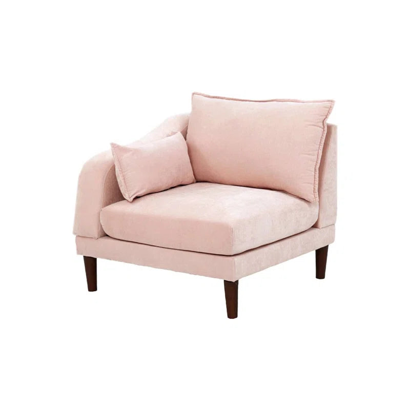 Ouch Cart Plush Wide-Seat Lounge Chair with Accent Pillow