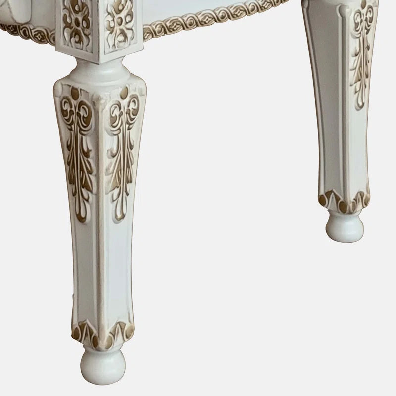 Traditional Faux Leather Arm Chair with Nailhead Trim & Wooden Tapered Legs