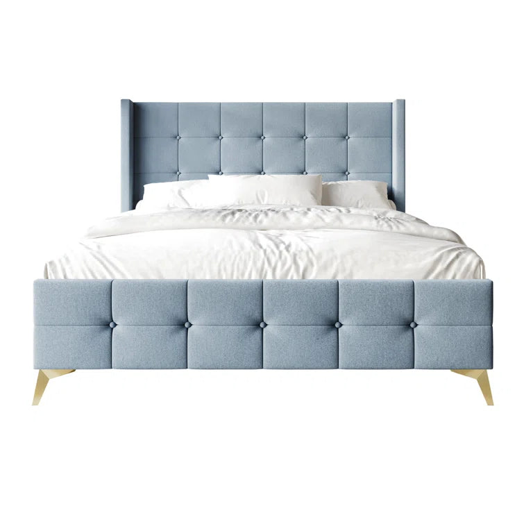 Karmane Upholstered Wingback Bed