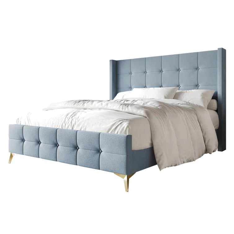 Karmane Upholstered Wingback Bed