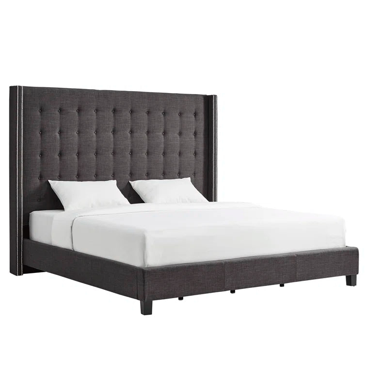 Kaster Upholstered Wingback Bed