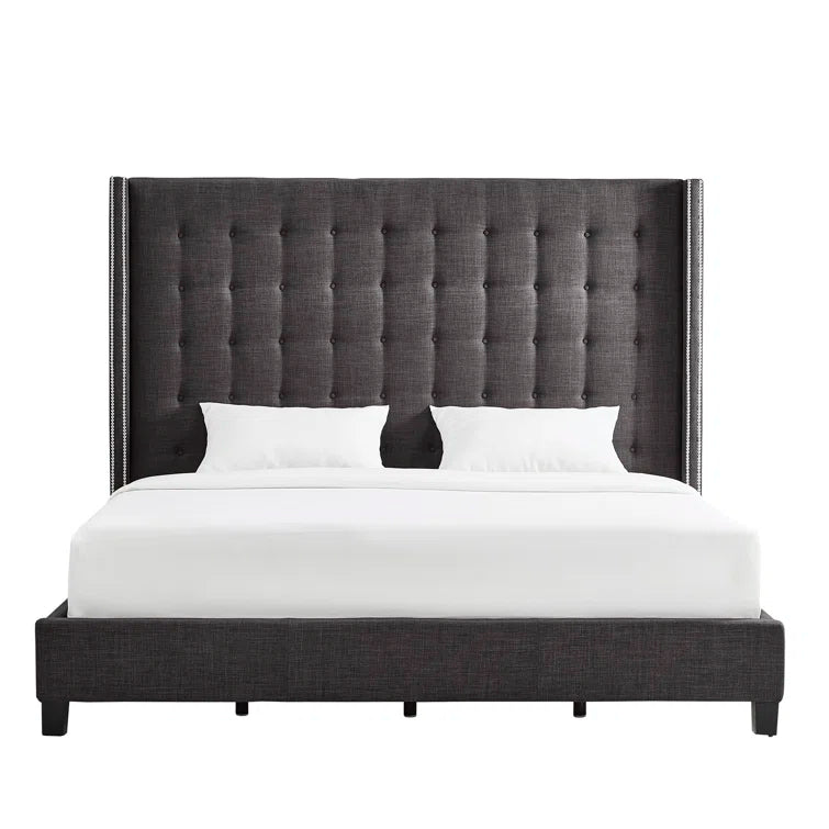 Kaster Upholstered Wingback Bed