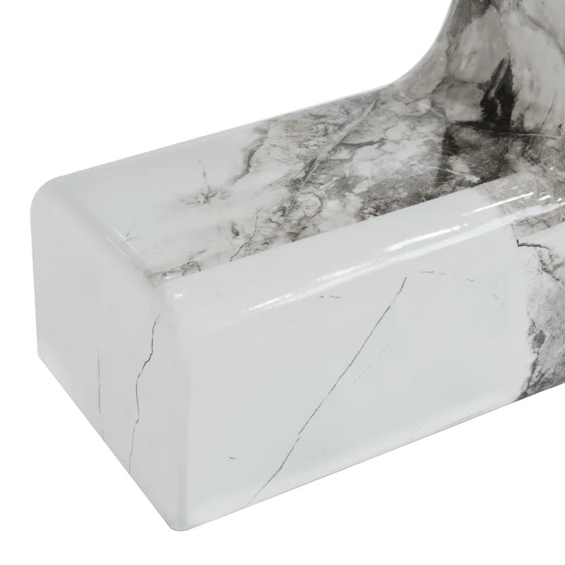 Modern Glass Coffee Table with L-Shaped Legs | Chic Small Center Table for Living Room & Office