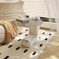 Modern Glass Coffee Table with L-Shaped Legs | Chic Small Center Table for Living Room & Office