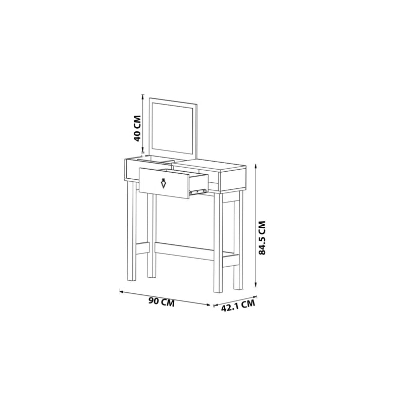 Aoi Dressing Table with Mirror