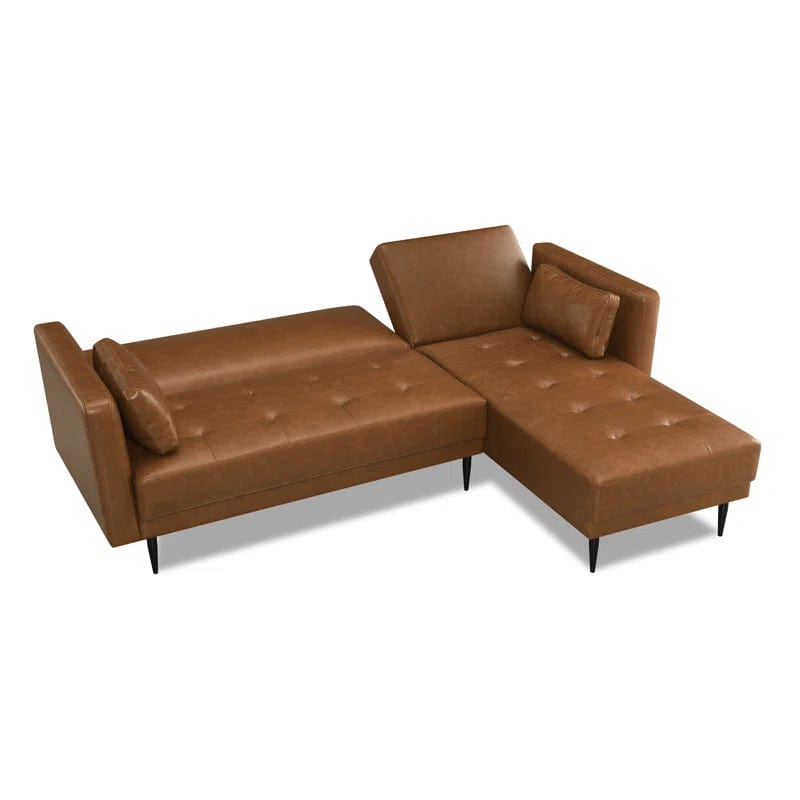 Kishanna Vegan Leather Corner Sofa Chaise