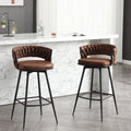 Ymberlynn Low Back Swivel Bar & Counter Stools with Metal Frame (2-Pack)