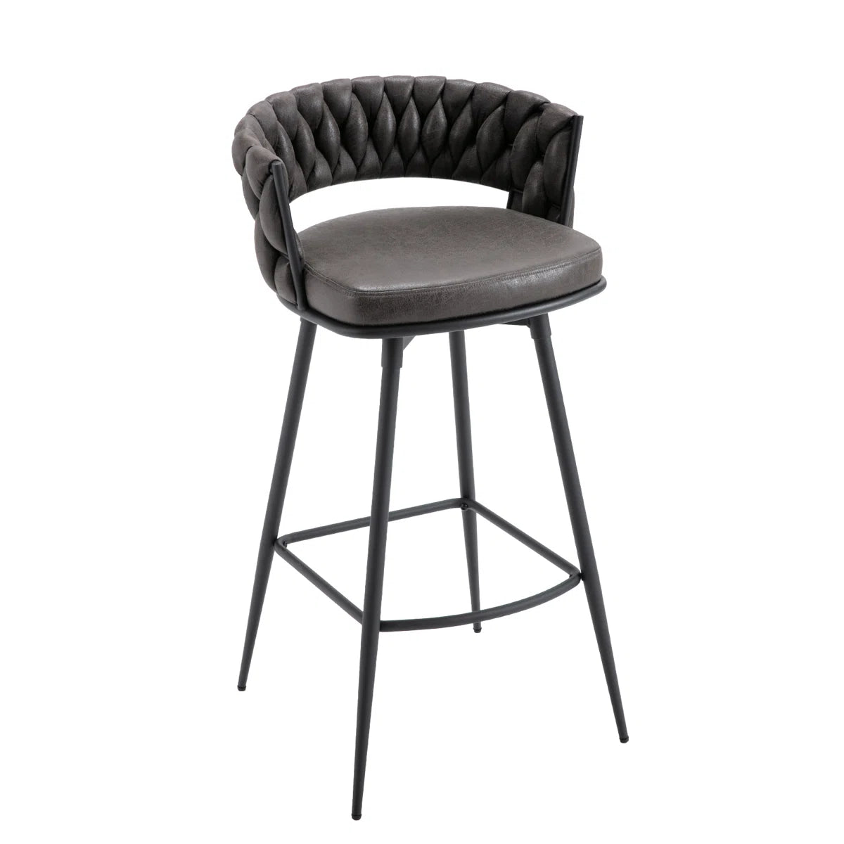 Ymberlynn Low Back Swivel Bar & Counter Stools with Metal Frame (2-Pack)