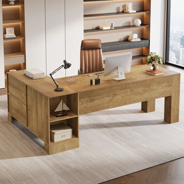 Ouch Cart L-Shaped Office Desk with Storage