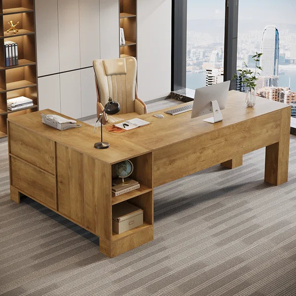 Ouch Cart L-Shaped Office Desk with Storage
