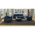 Modern 84'' Denim Upholstered Sofa