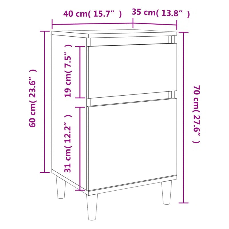 Chloe Drawer Bedside Table