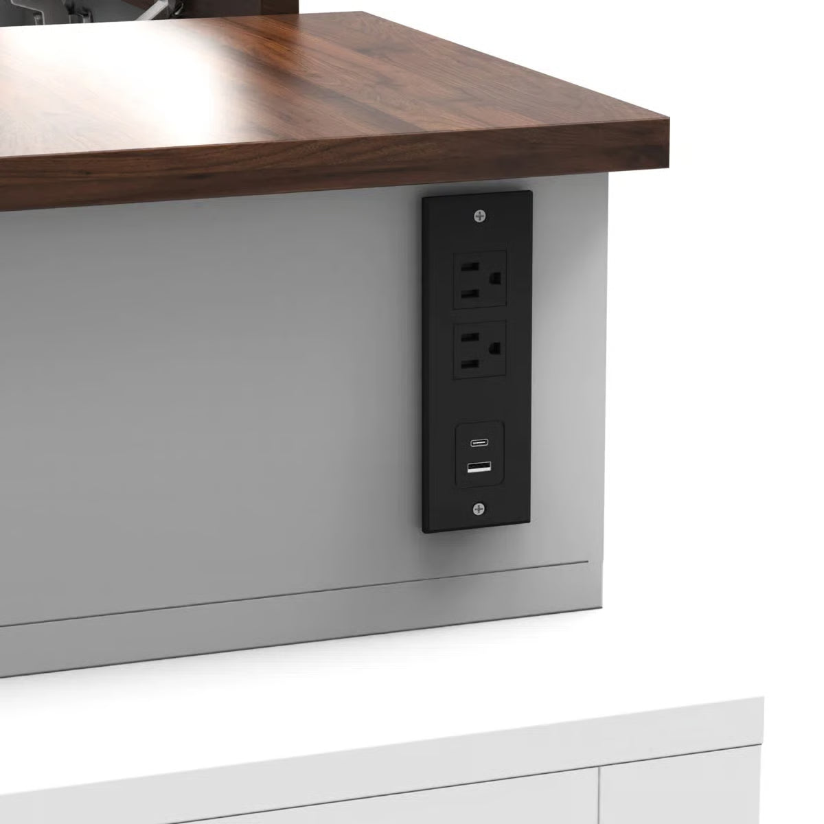 10-Drawer Makeup Vanity Desk – Dimmable LED, Foldable Mirror, White & Walnut Finish with Storage Stool