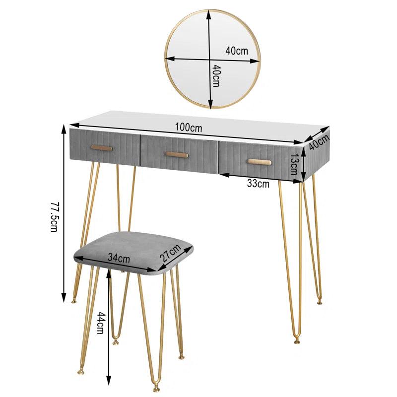 Jan Dressing Table with Mirror - Ouch Cart 