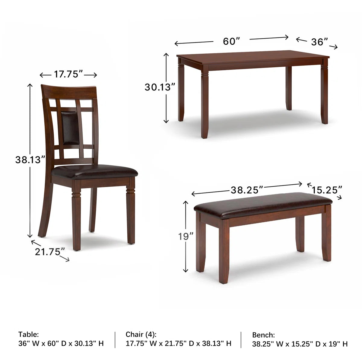 Leger 6 Piece Dining Set