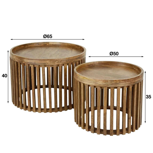 sanjay Solid Wood Coffee Table Set of 2