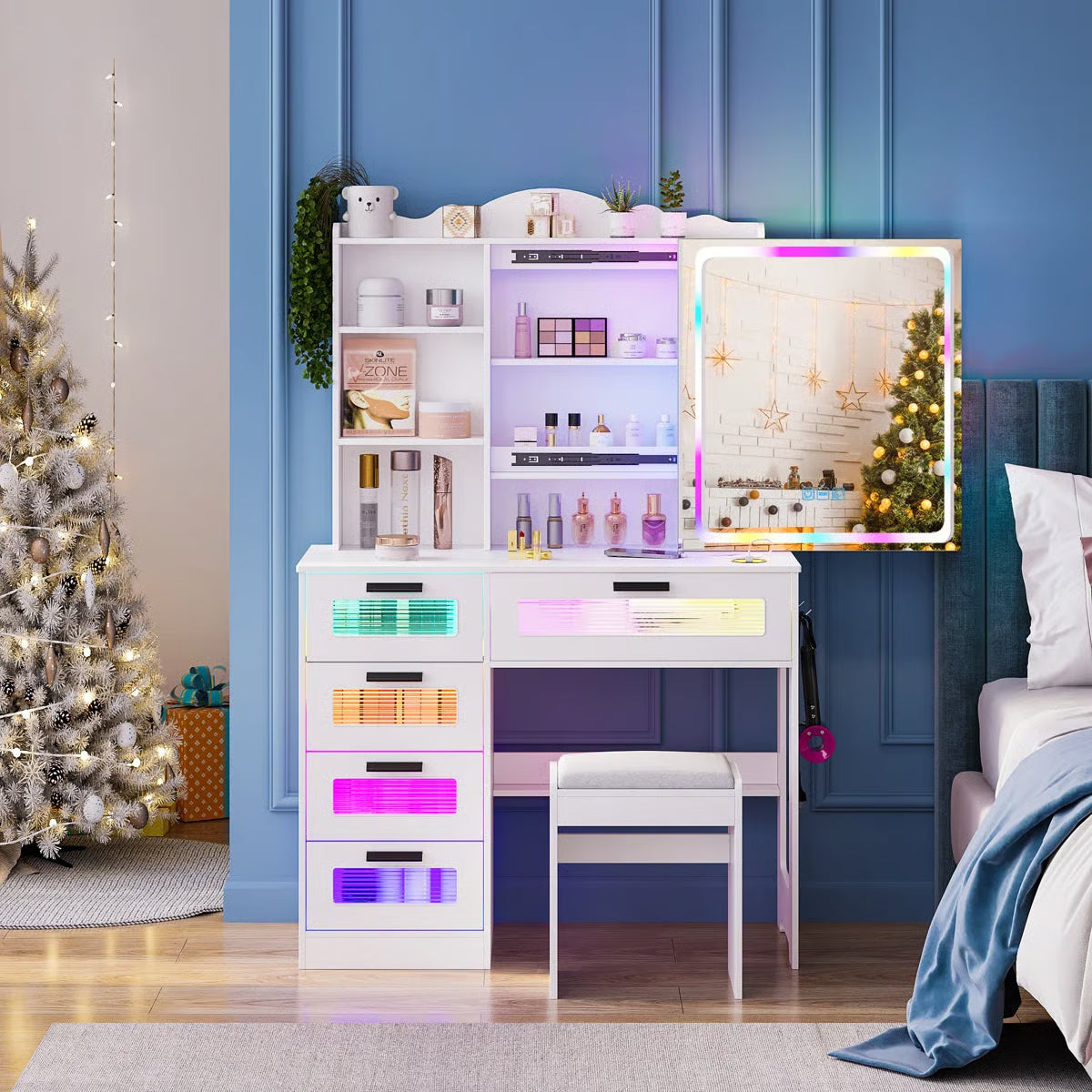 Lieliea Makeup Vanity Desk with Stylish Design and Storage- OUCH CART | Dressing table 
