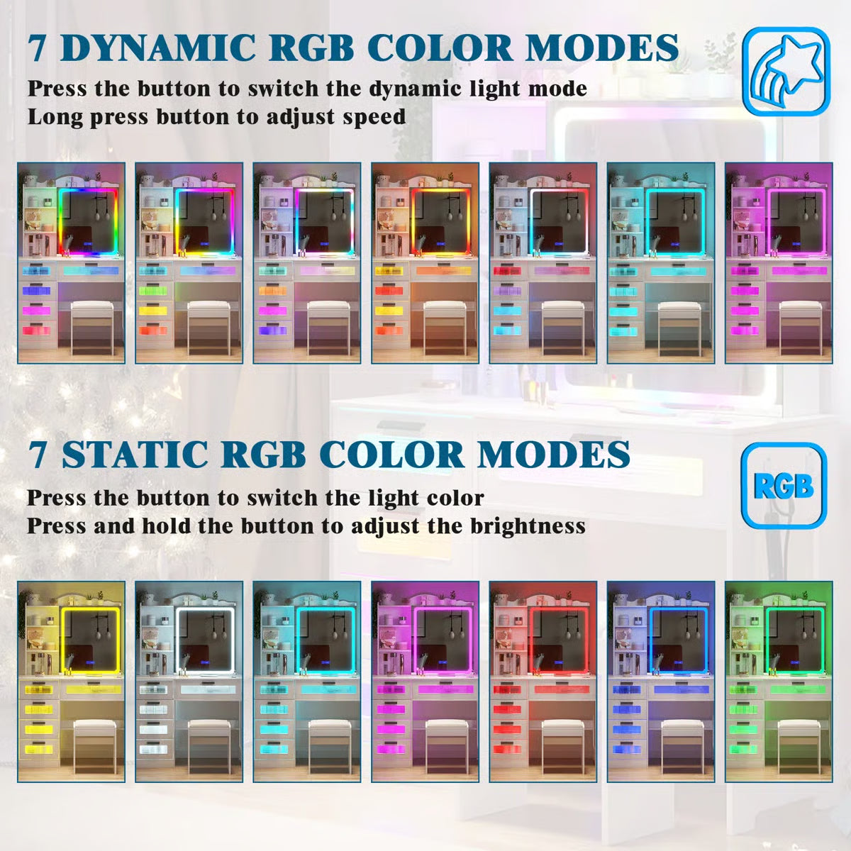 Lieliea Makeup Vanity Desk with Stylish Design and Storage