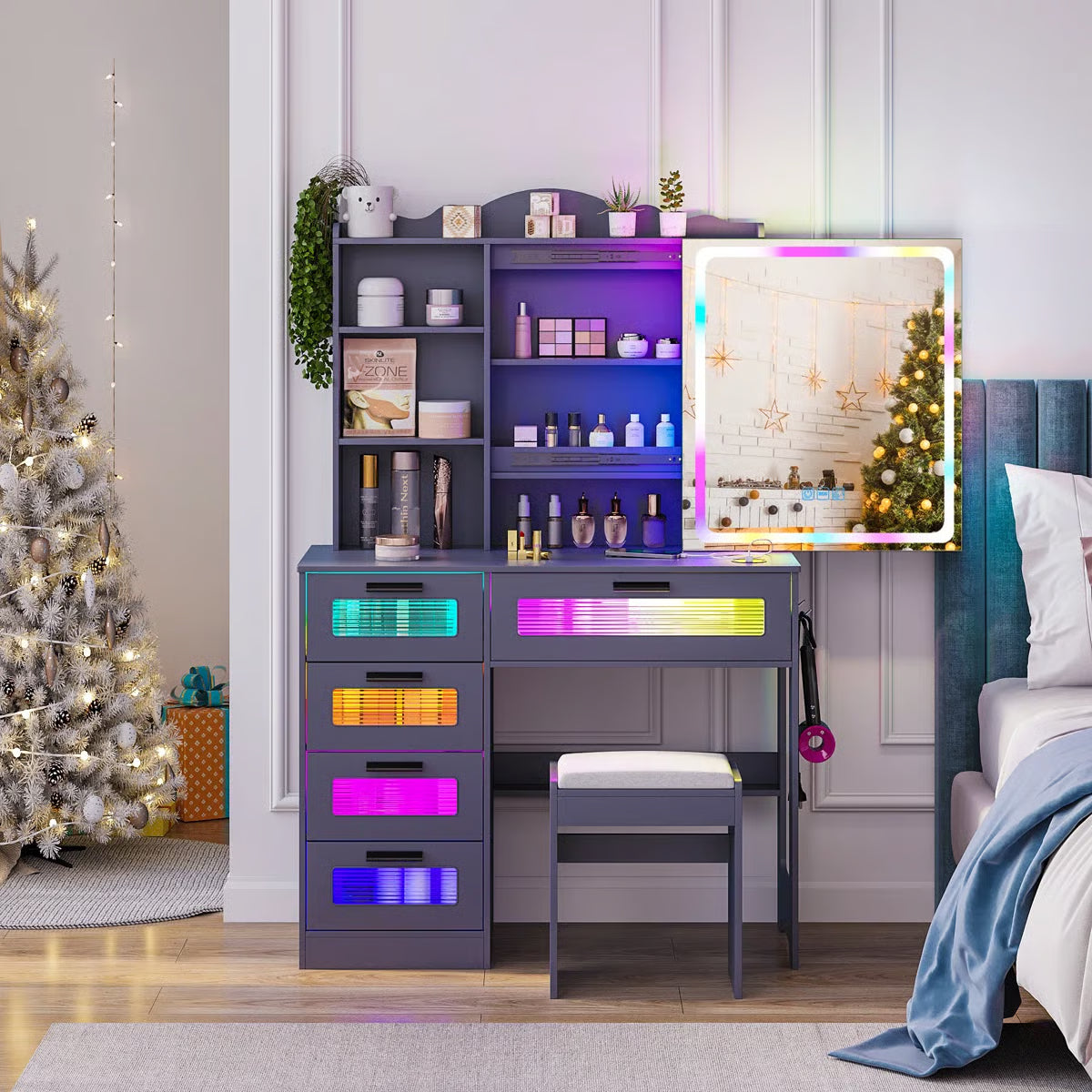 Lieliea Makeup Vanity Desk with Stylish Design and Storage- OUCH CART | Dressing table 
