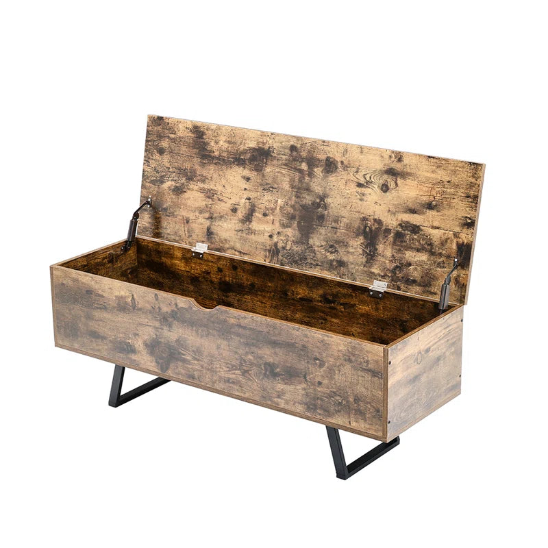 Violet Wood Storage Bench