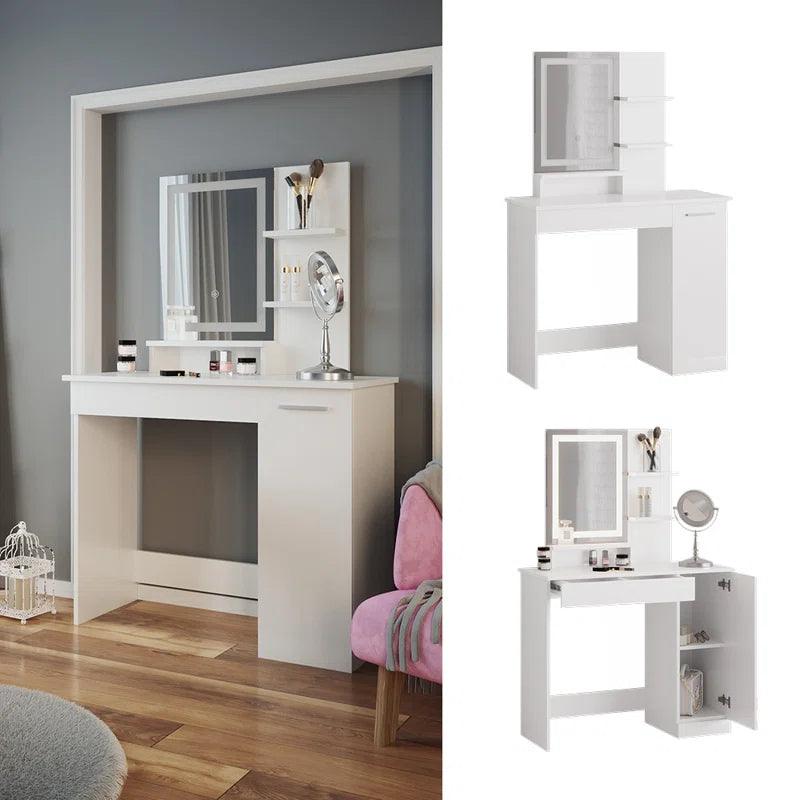 Leevi Dressing Table with Mirror - Ouch Cart 