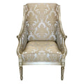 Ouch Cart Louis XVI Versailles Accent Chair in Antique Silver Finish